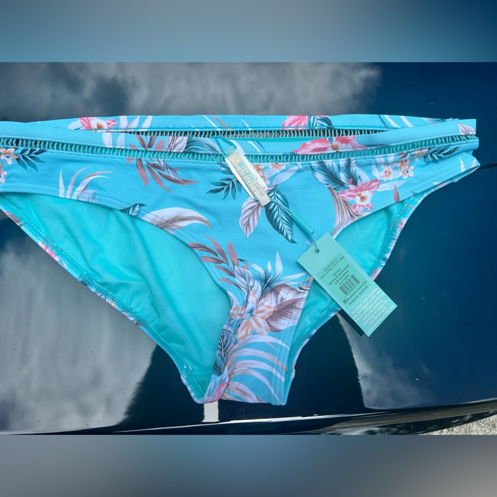 Sea Level Swim Kalani regular bikini pant in aquamarine. US size 12 NWT